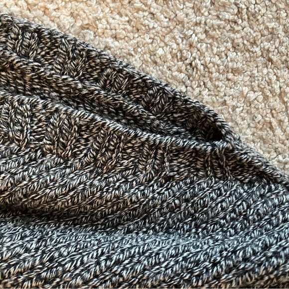 Theory wool sweater cardigan cape bolero black white herringbone small - Picture 5 of 9